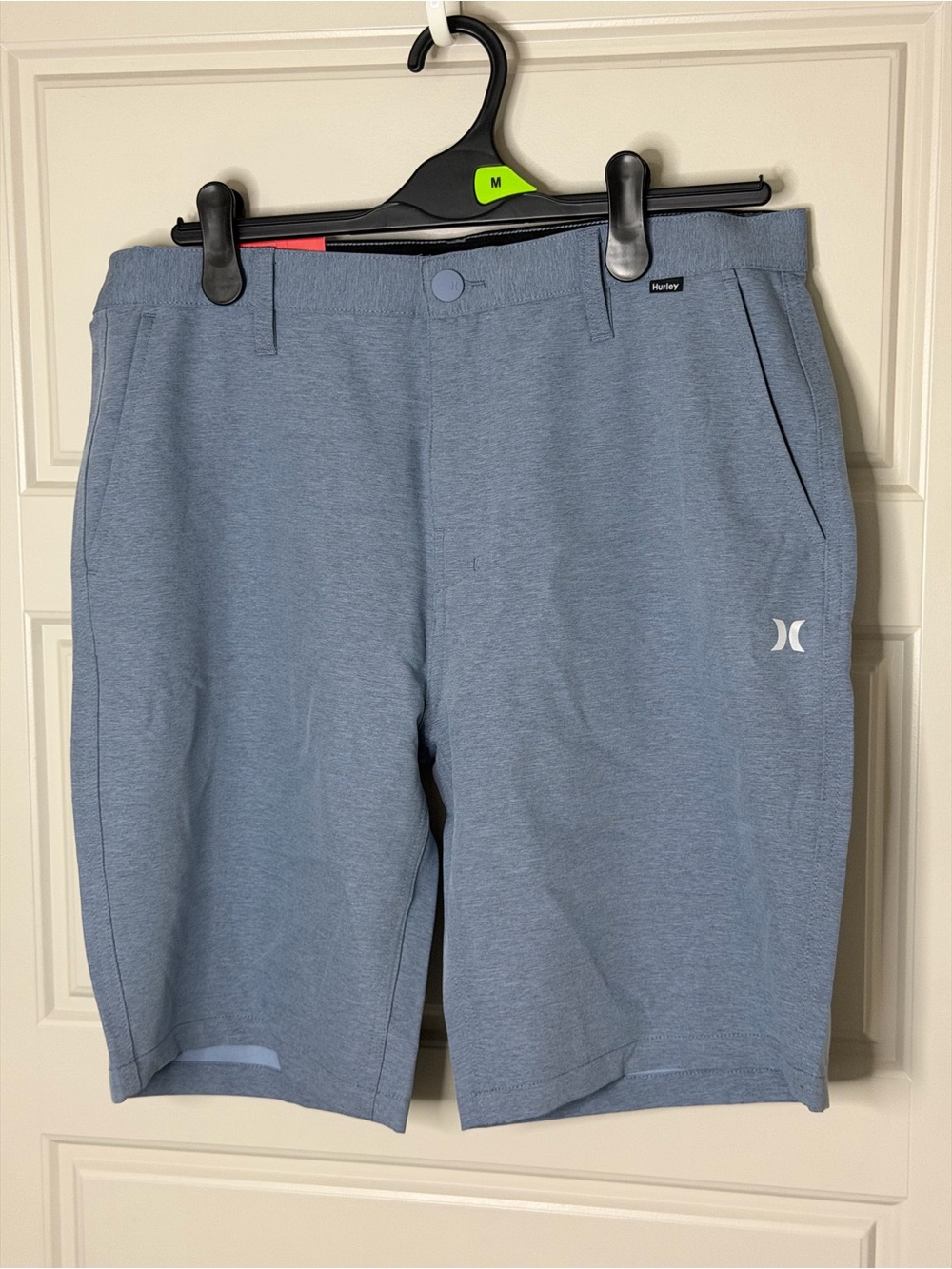 Hurley Regular Fit Hybrid Walkshort Heather Slate Blue Stretch Size 34 NWT